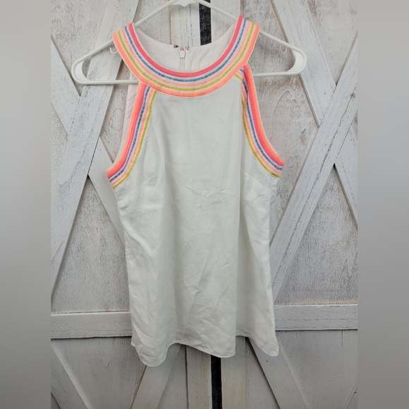 Boden | Dollie Embroidered Linen Embroidered Top Size 4 - Picture 7 of 14